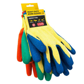 Nozzy thorn-proof gloves pack front in vibrant colors for task organization