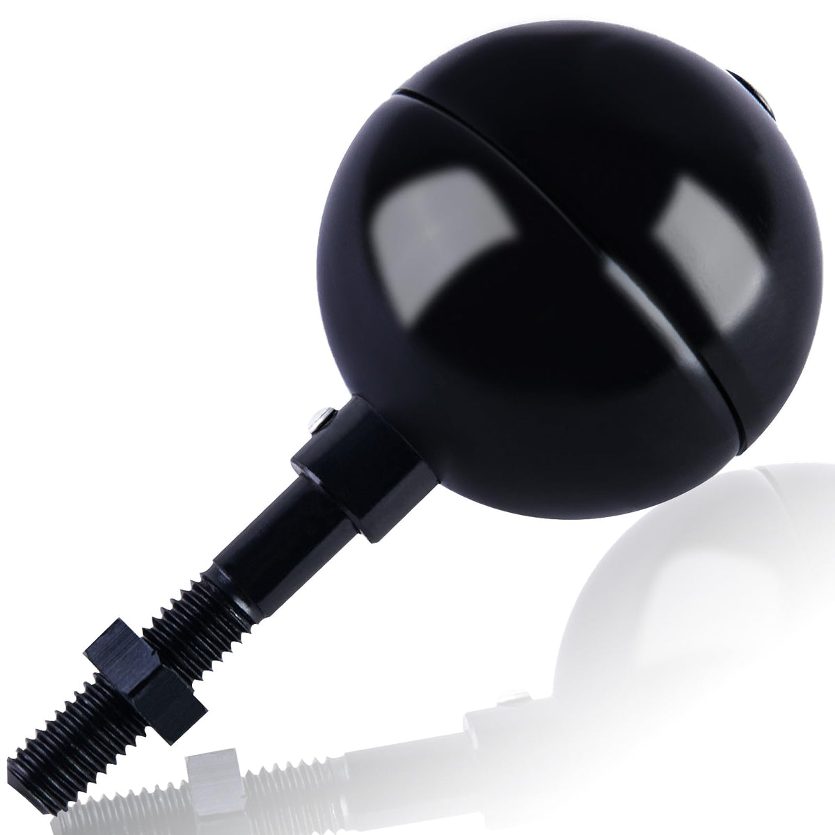 NQ flag pole ball topper 3in black with aluminum anodized finish for a bold, durable look.