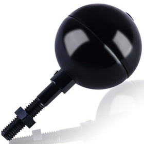 NQ flag pole ball topper 3in black with aluminum anodized finish for a bold, durable look.