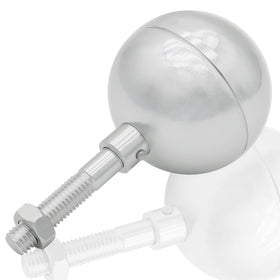 NQ flag pole ball topper ornament in 3in silver for a refined look