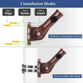NQ outdoor flag pole bracket suitable for porch, balcony, and railings