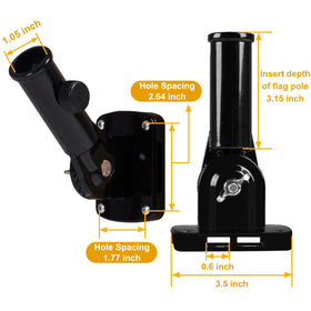 NQ strap-mount option demonstrates alternative post attachment (straps not included)