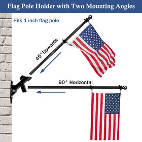 NQ rotating flag ring system to prevent flag wrap and allow fluttering in wind.