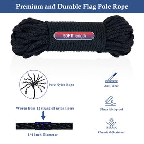 NQ flag rope kit demonstrates dual flag display setup