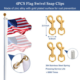 NQ aluminum flagpole truck with pulley enables easy raising.