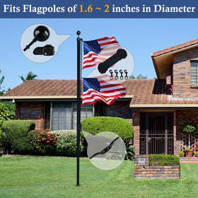 NQ flagpole truck with nylon pulley enables smooth flag raising and lowering.