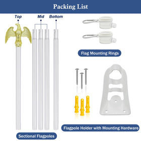 NQ outdoor flag pole mount suitable for decks or boats.