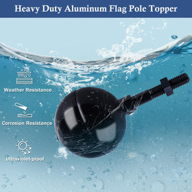 NQ 1/2-13UNC compatibility topper fits a wide range of USA flagpoles.