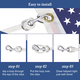 NQ zinc alloy snap hooks resist rust for reliable flag mounting