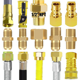 NQN 3/8 NPT male to 3/8 flare male adapter for flexible setups