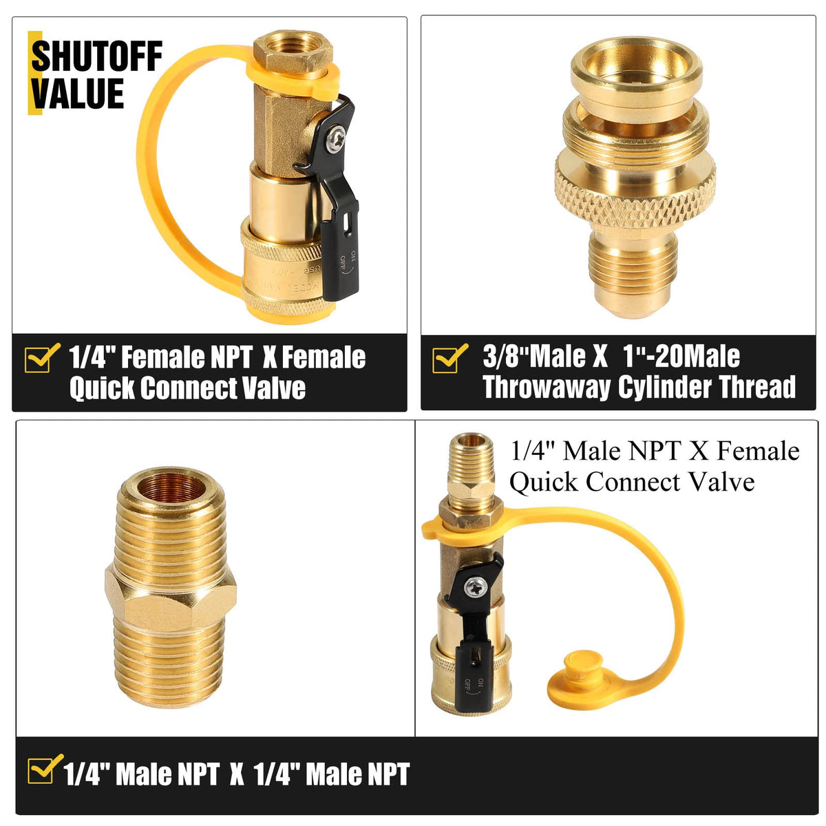 NQN brass safety shutoff valve ensuring controlled propane flow
