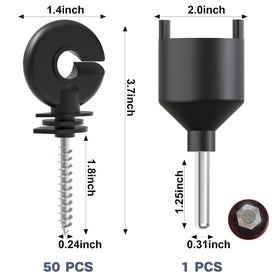 NQN insulator screws with anti-rust coating for durable wooden fence mounting.