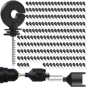 NQN electric fence screw-in ring insulator pack of 200 for quick, secure setup.