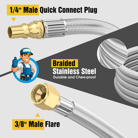 NQN 1/4 in quick disconnect RV to grill connection for easy setup