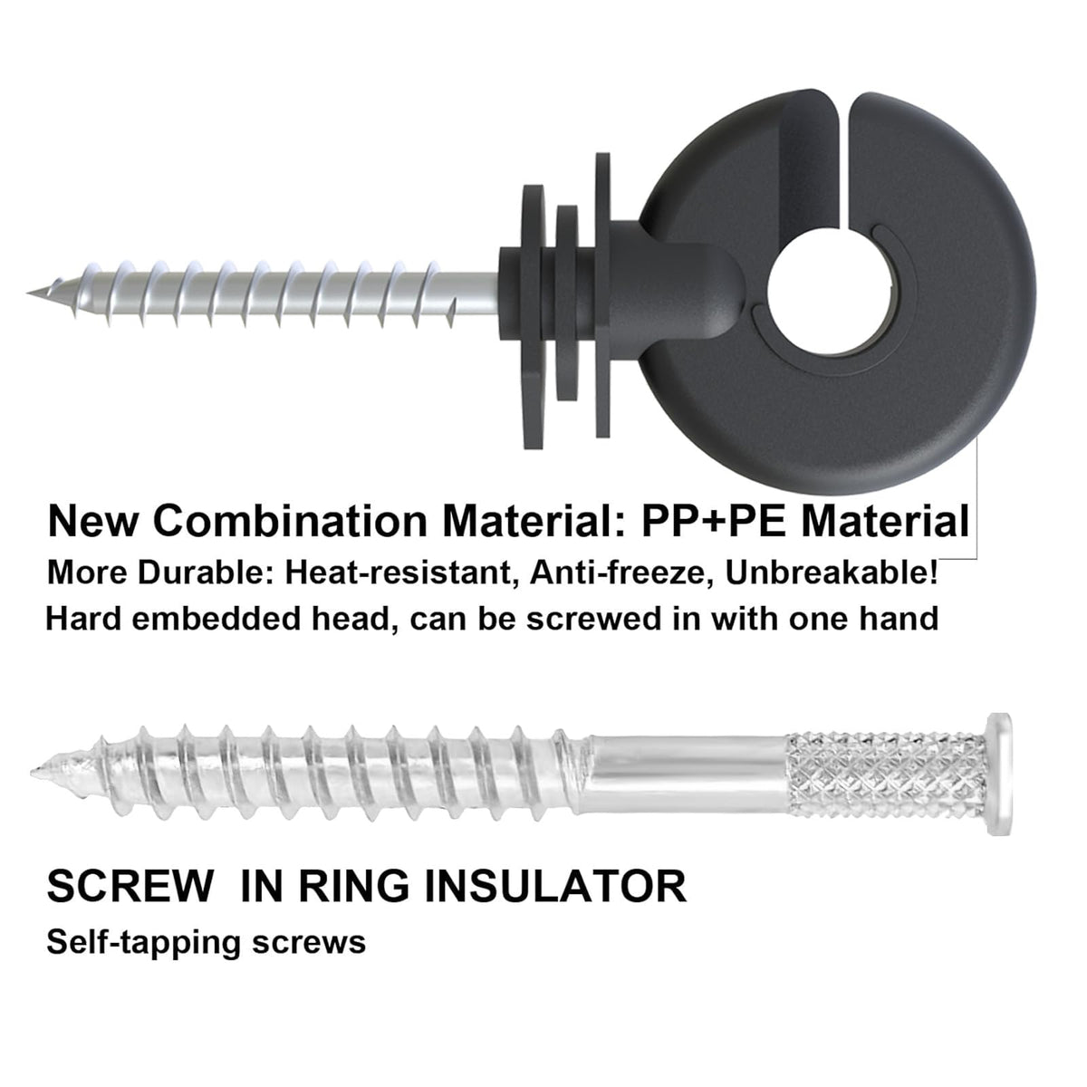 NQN rust-resistant steel screws provide long-lasting fence hardware.