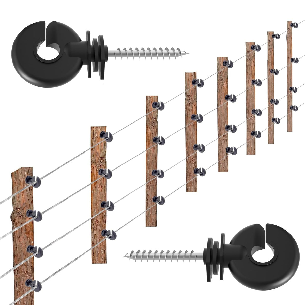 NQN screw-in insulator with anti-rust steel screws for lasting performance