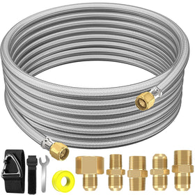 NQN upgraded 18ft propane hose extension for flexible outdoor use with grills and heaters