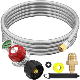 NQN regulator with gauge showing 0-60 psi for precise heat control.