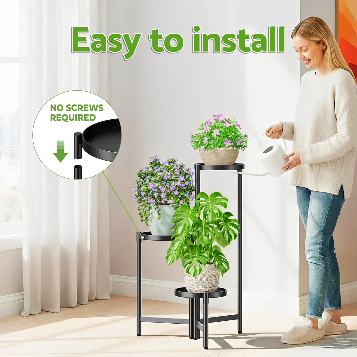 NQW stable triangular base keeps pots steady on any surface.