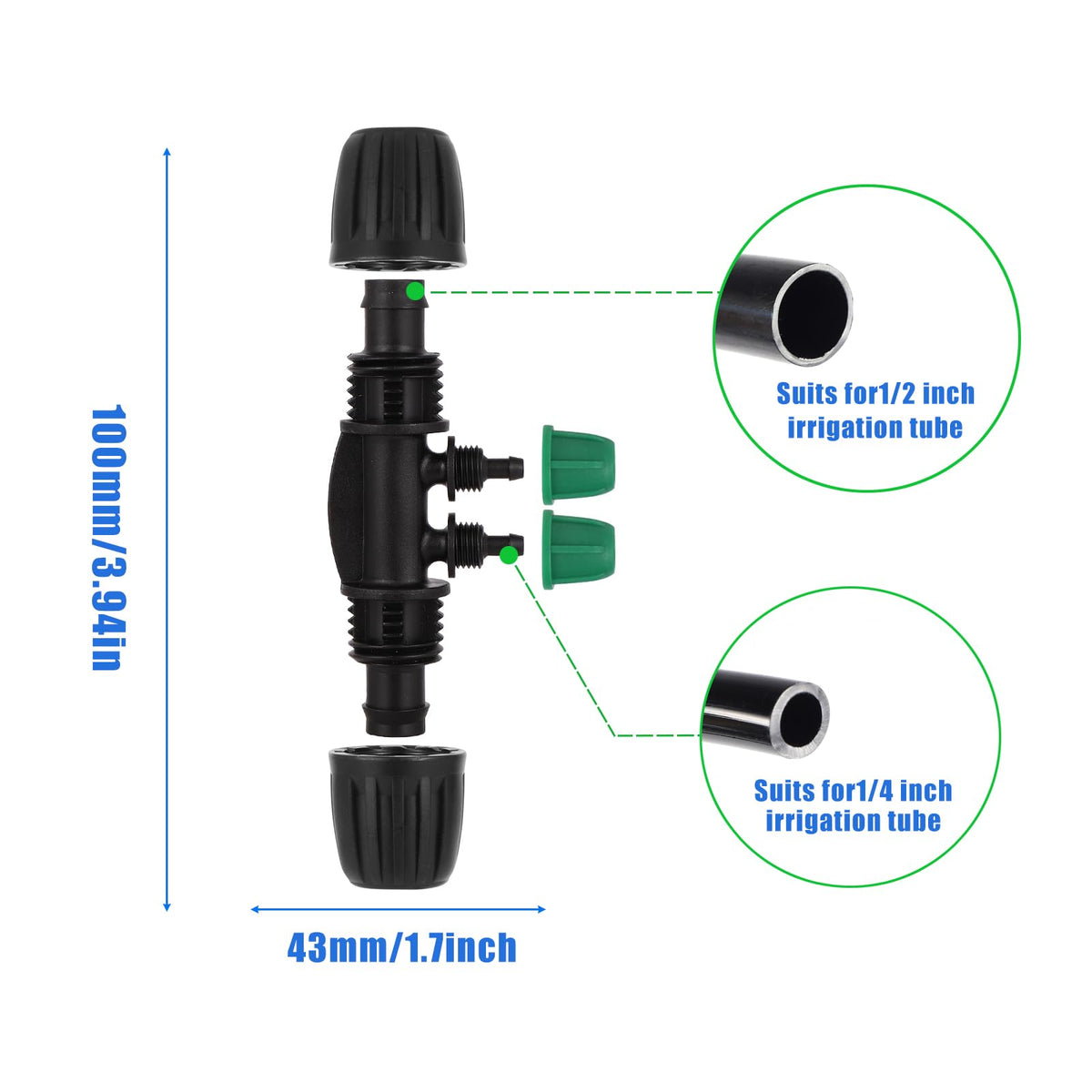 NRWRTY 12-pcs pack supports expanding drip lines quickly and reliably.