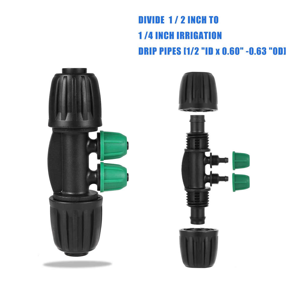 NRWRTY half-inch to quarter-inch tubing divider fits common irrigation setups.