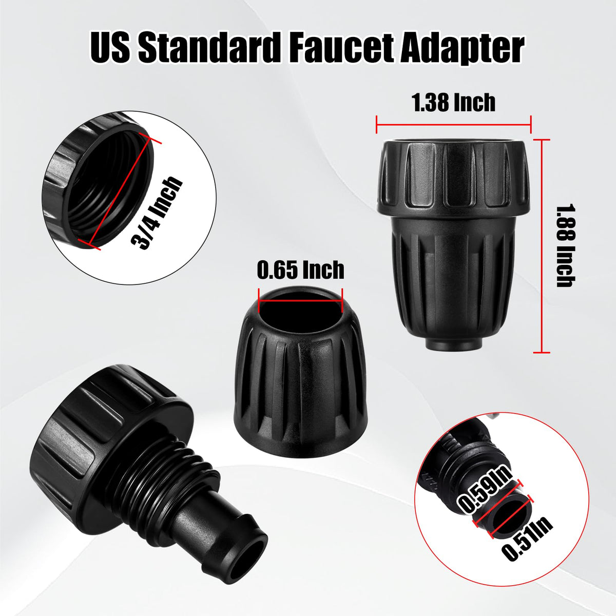 NRWRTY faucet adapter quick-connect design simplifies garden irrigation.