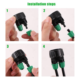 NRWRTY 5-pack adapters for quick drip irrigation setup across multiple zones.