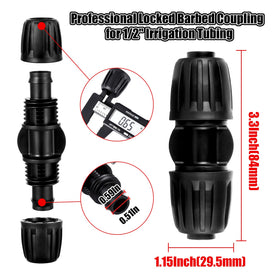 NRWRTY anti-drop lock barbed connector keeps tubing secure even under pressure.