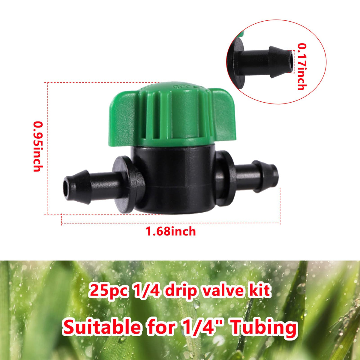 NRWRTY flow-control valves in action provide even garden watering.