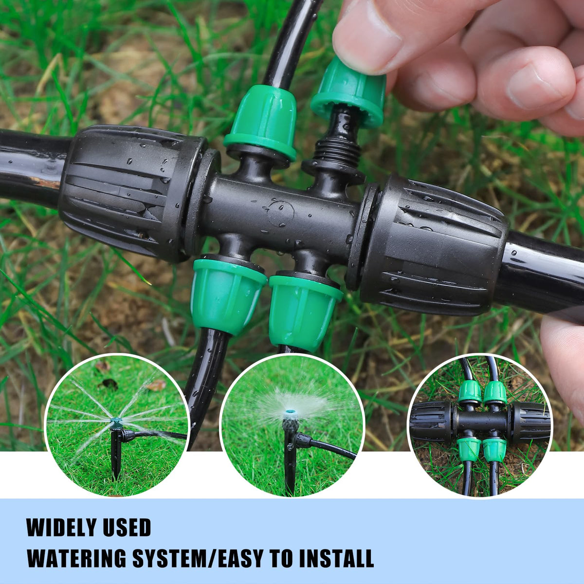NRWRTY garden irrigation setup using 1/2 inch to 1/4 inch lines