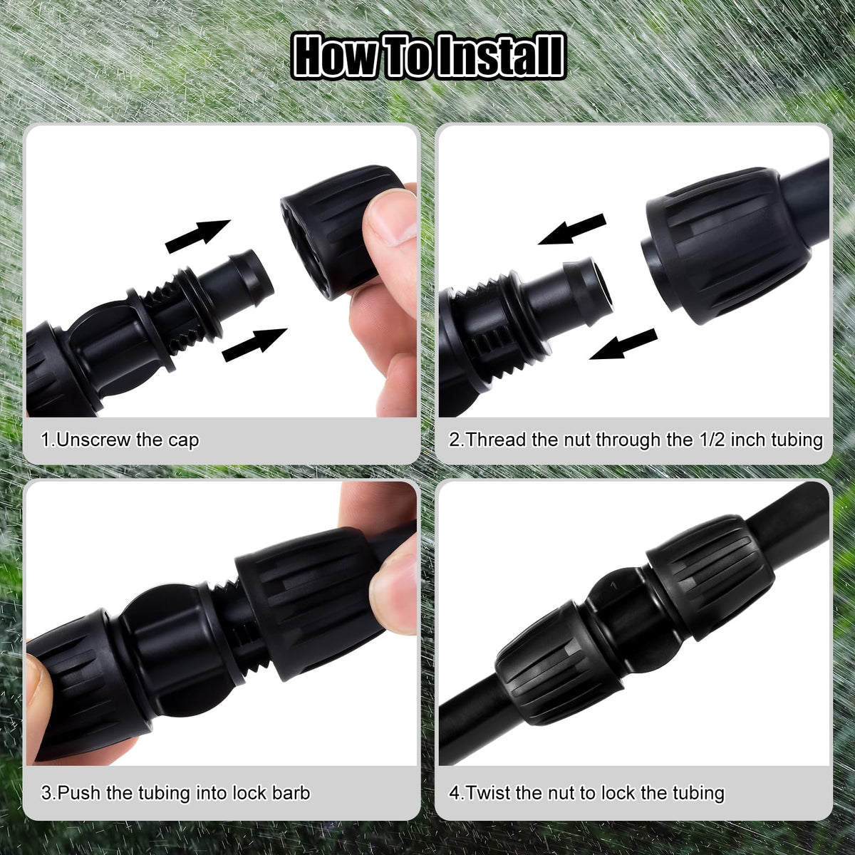 NRWRTY half-inch tubing fitting for stable drip irrigation.