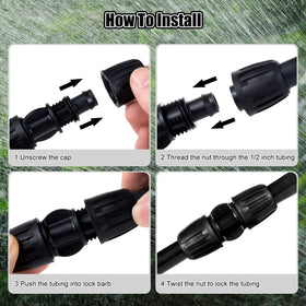 NRWRTY half-inch tubing fitting for stable drip irrigation.
