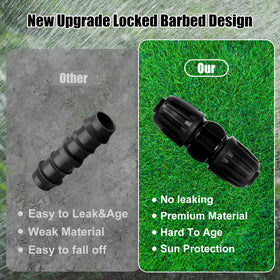 NRWRTY quick-connect drip fittings simplify setup without tools.