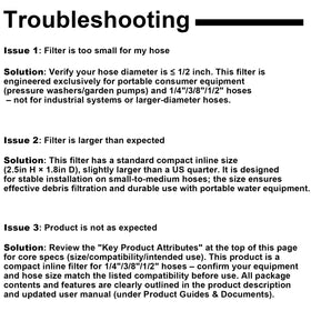NRWRTY hose filter packaging shows included components