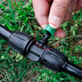 NRWRTY quick-connect barbed tee enabling tool-free installation in irrigation lines