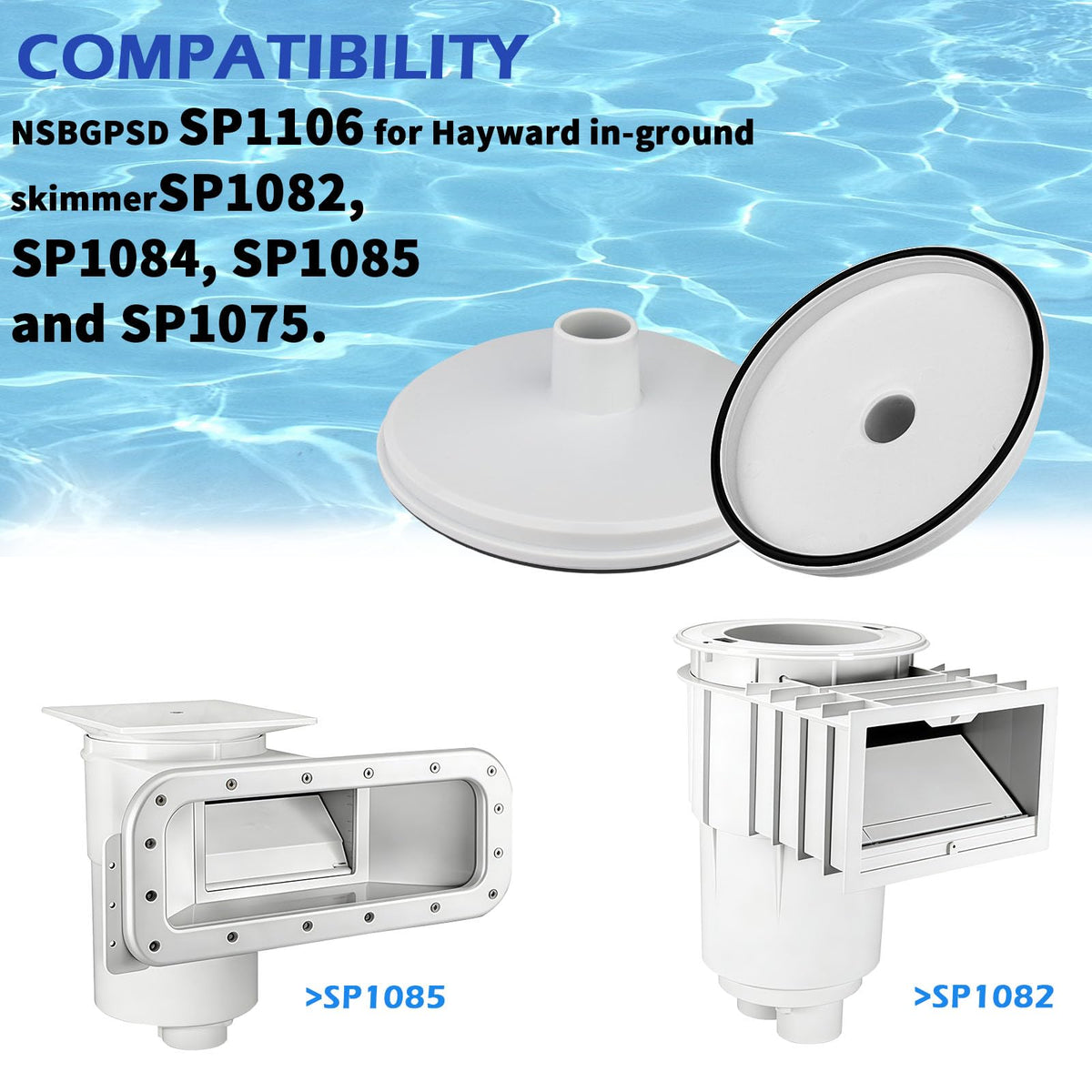 NSBGPSD SP1106 durable plastic plate supports long-term pool use