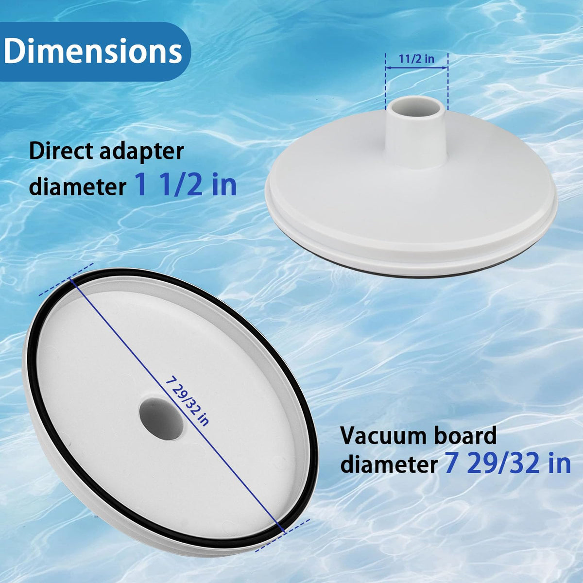 NSBGPSD SP1106 pool vacuum plate over basket for easier debris removal