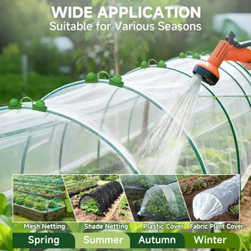 Nsitehalo garden tunnel system provides year-round crop protection.