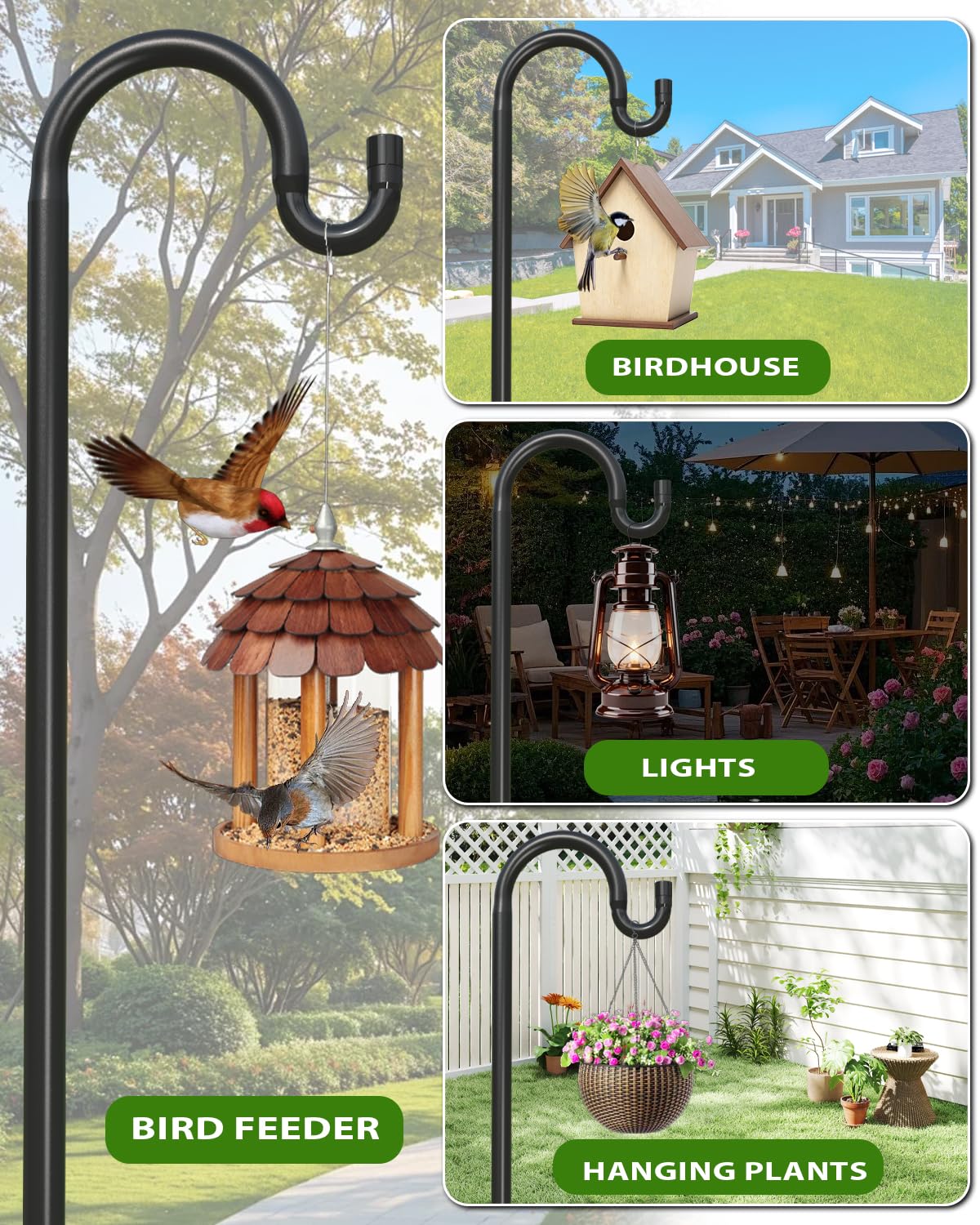 NSITEHALO Rust-resistant powder coating extends outdoor durability.