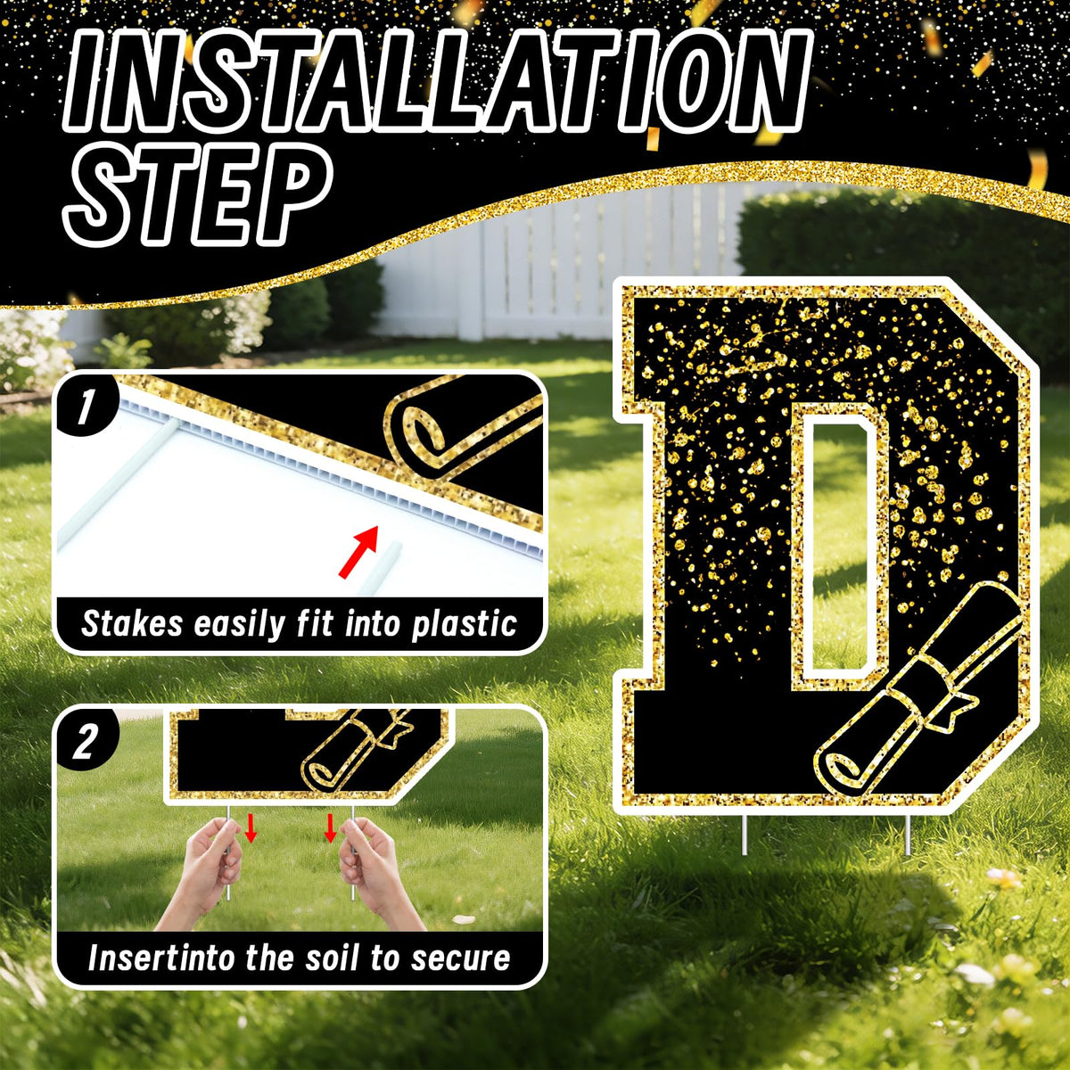 Nsoyos mini cap sign adds classic symbols to photos and party decor.