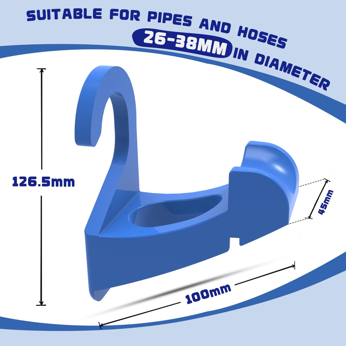 Nsxc pool hose holder grooved-secure-clip keeps hoses from slipping during use.