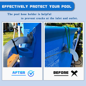 Nsxc pool hose holder rounded-arch design avoids wall damage.