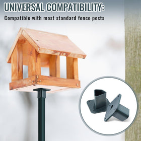 Nuanchu bird house mounted securely on fence post