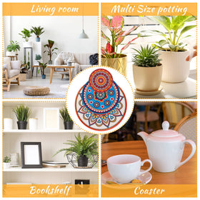 Nuanchu boho plant pot mat suitable for indoor and outdoor use.