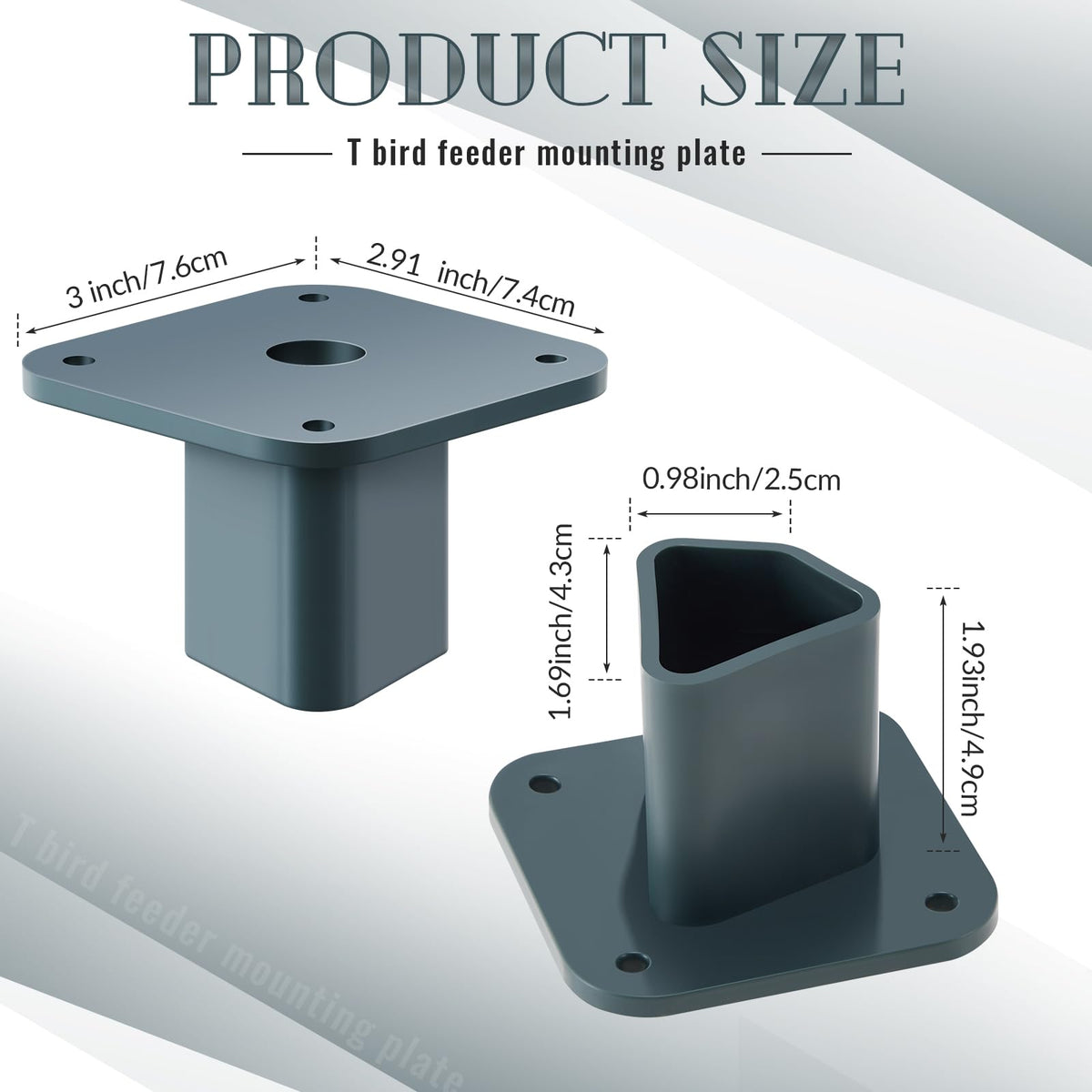 Nuanchu dark green plastic mounting plate blending with outdoor posts