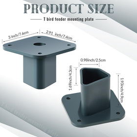 Nuanchu dark green plastic mounting plate blending with outdoor posts