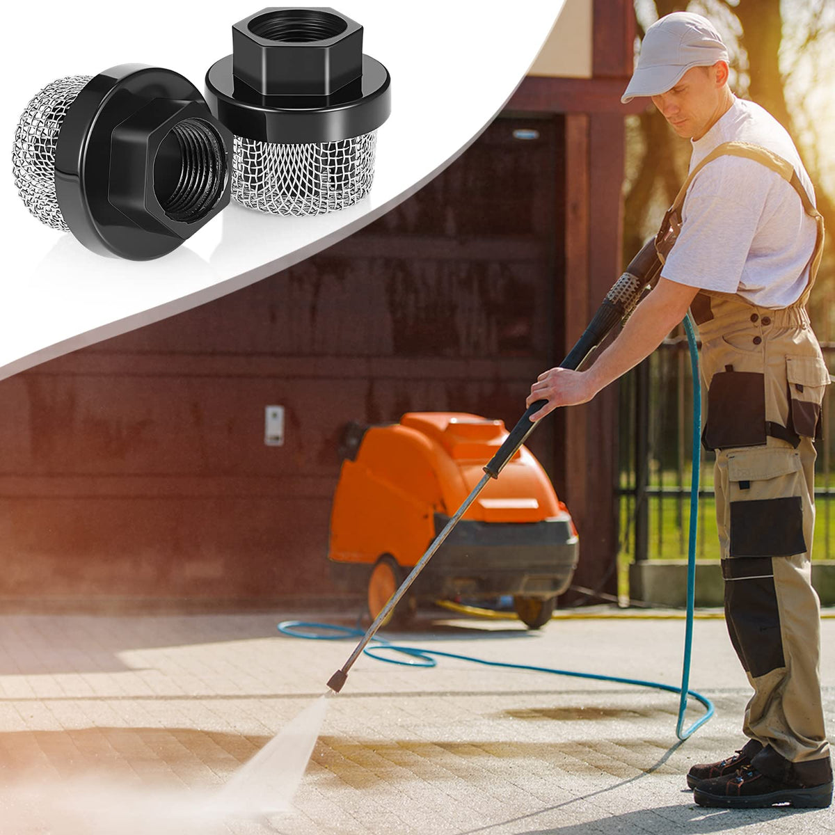 Nuanchu dual-pack hose screen filter ideal for quick replacements