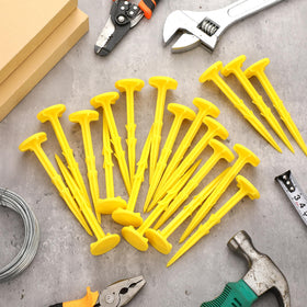 Nuanchu yellow marker stakes improve site visibility during landscaping projects