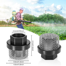 Nuanchu garden screen strainer shown with a hose connection
