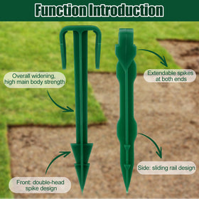 Nuanchu landscaping stakes with ribbed texture prevent slippage during installation.